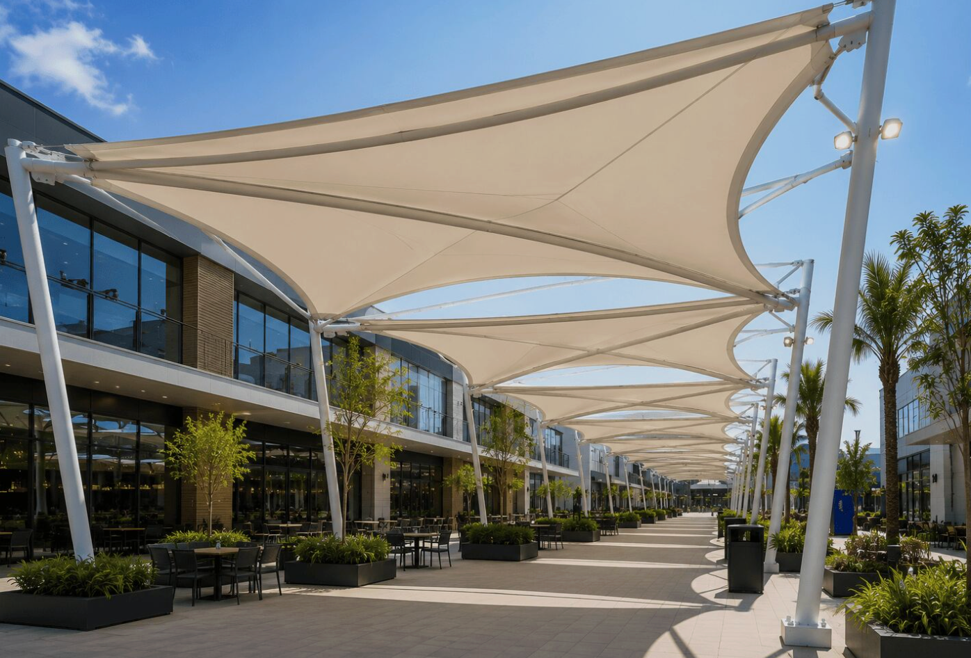 Commercial and industrial tensile structure